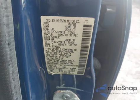 2002 Nissan Xterra Xe из США, поврежденный, VIN 5N1ED28T72C600855